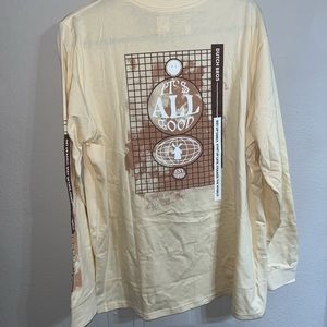 BRAND NEW Dutch Bros Shirt Long sleeve Tan Size XL